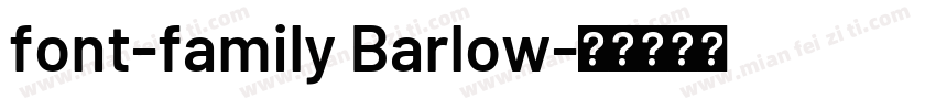 font-family Barlow字体转换